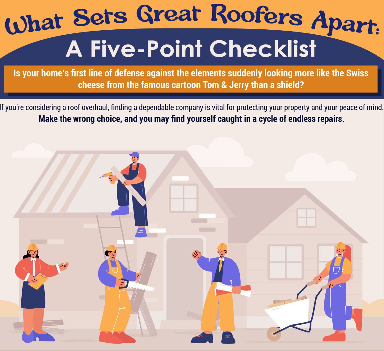 Infographic on how to choose best tulsa roofers