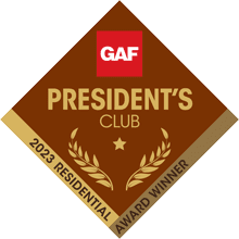 GAF President's Club 2023 Residential Award Winner